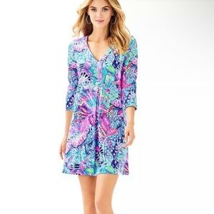 Lilly Pulitzer Amina floral Pima cotton size XXS